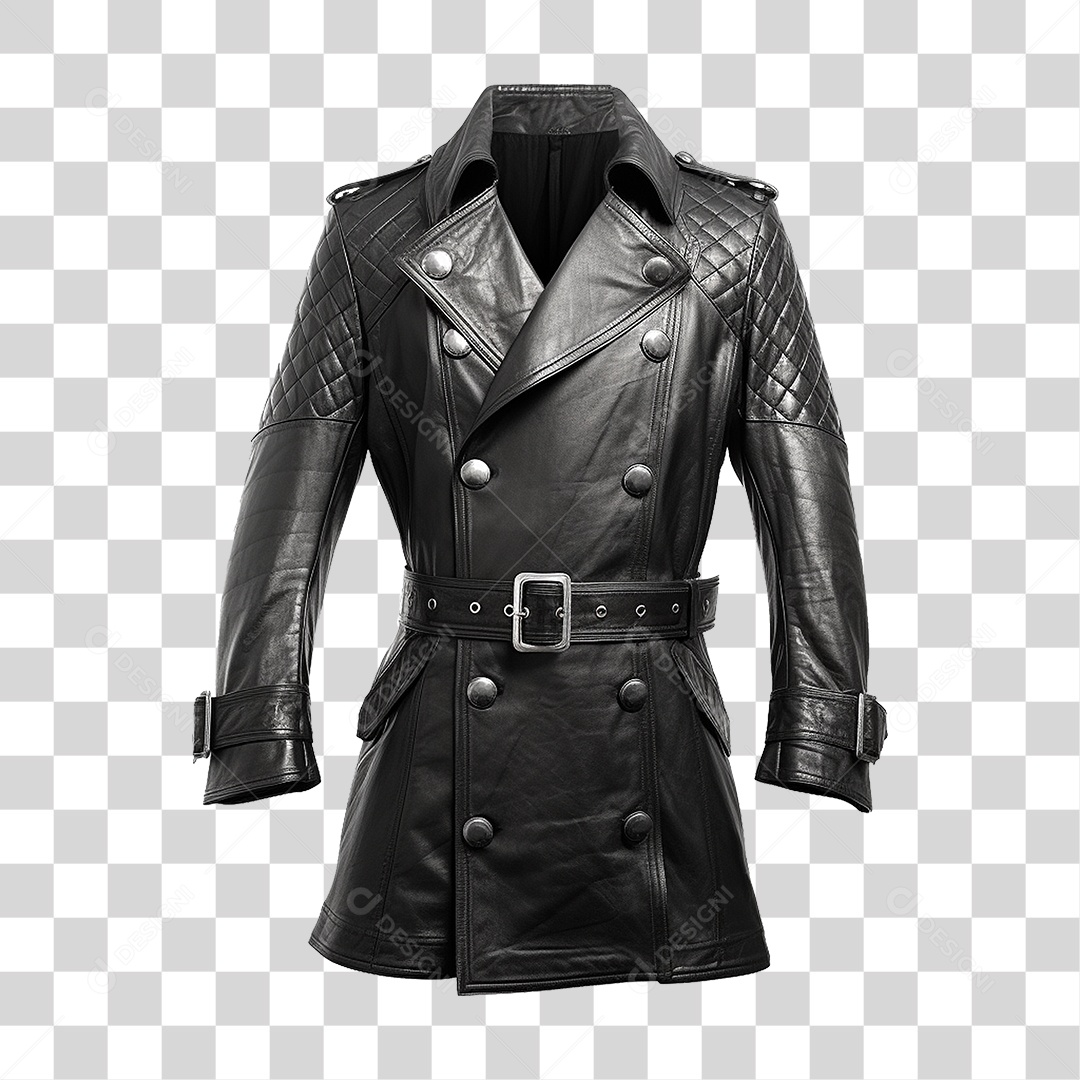 Jaqueta de Couro Moda Masculina PNG Transparente