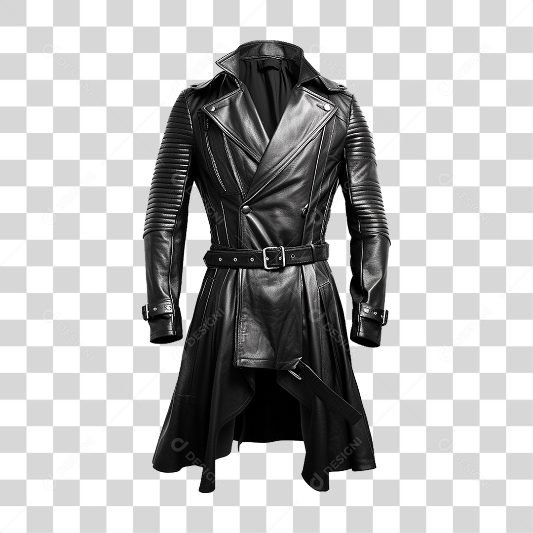 Jaqueta de Couro Moda Masculina PNG Transparente