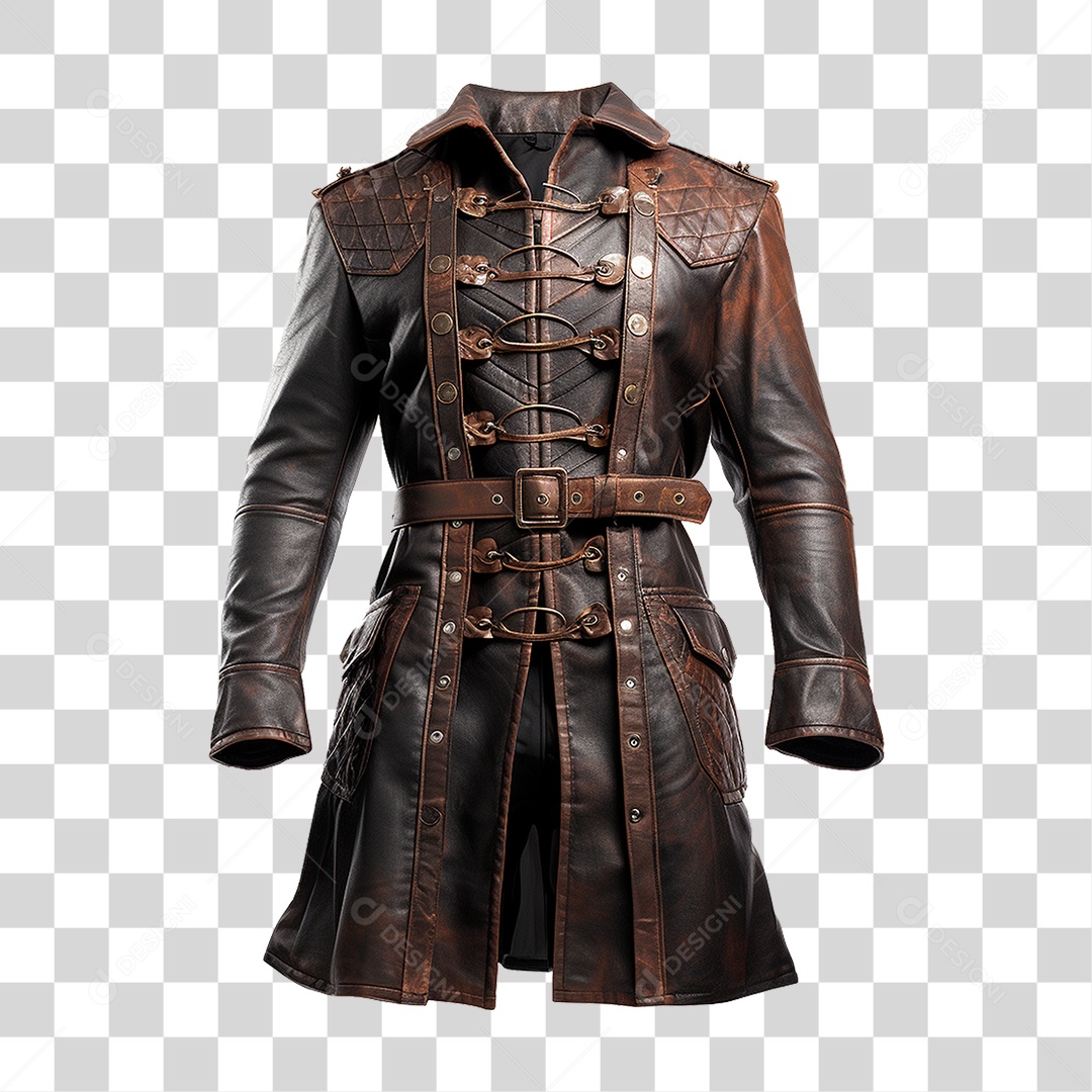 Jaqueta de Couro Moda Masculina PNG Transparente