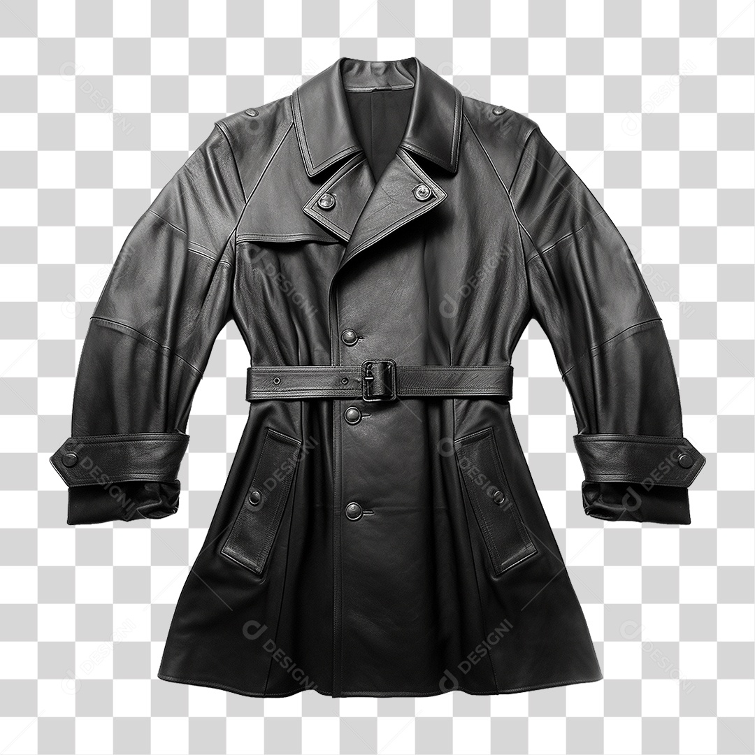 Jaqueta de Couro Moda Masculina PNG Transparente