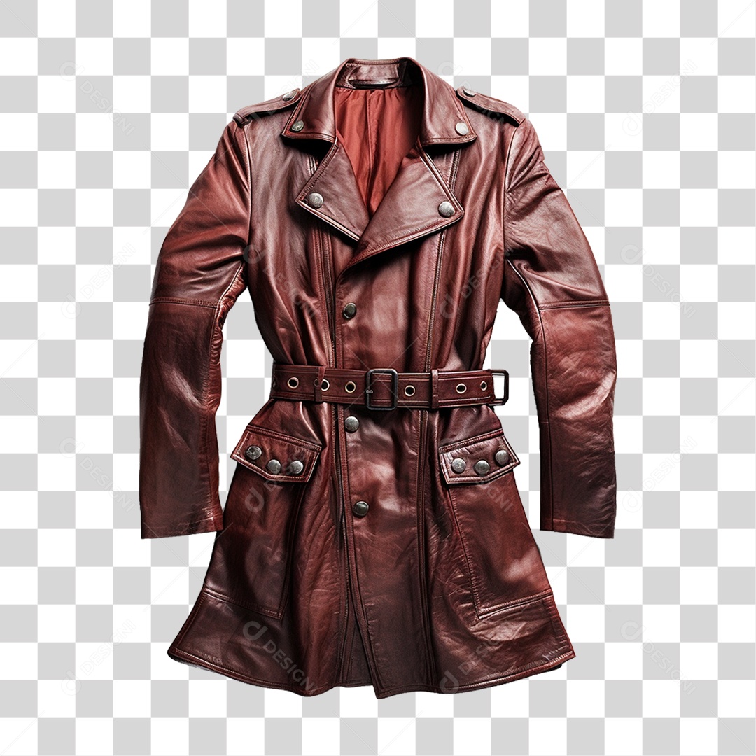 Jaqueta de Couro Moda Masculina PNG Transparente