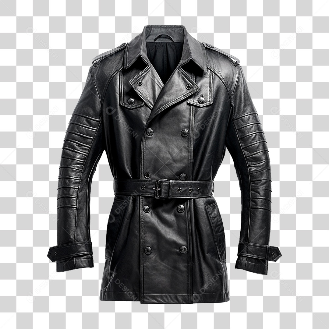 Jaqueta de Couro Moda Masculina PNG Transparente