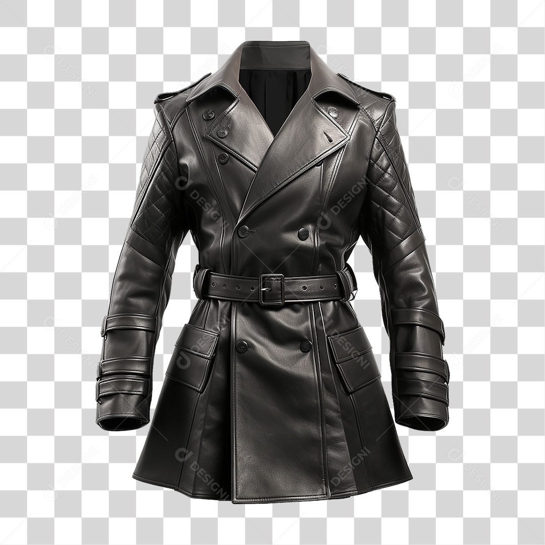 Jaqueta de Couro Moda Masculina PNG Transparente