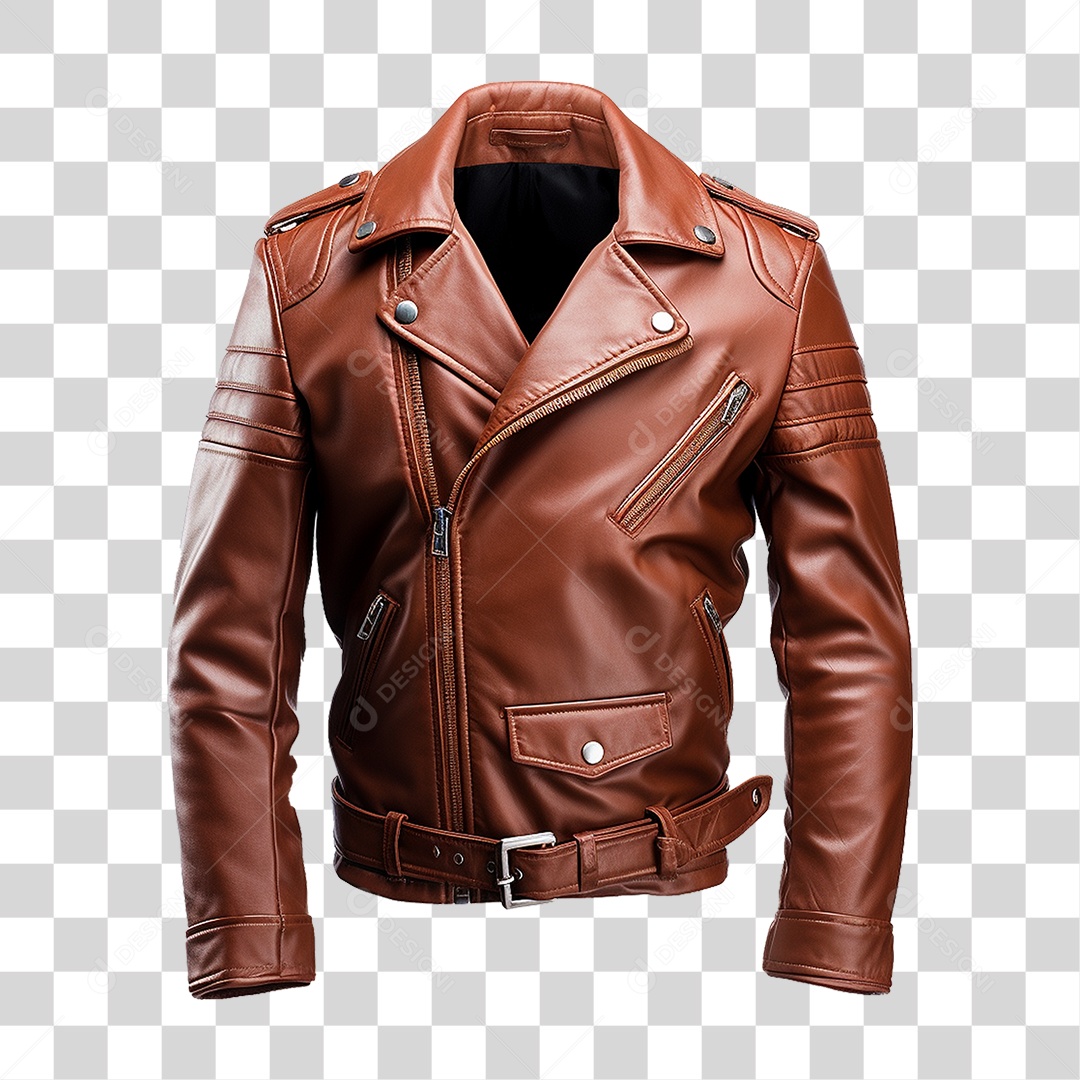 Jaqueta de Couro Moda Masculina PNG Transparente