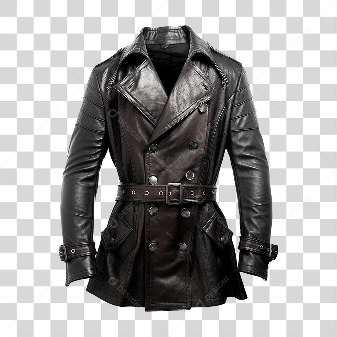 Jaqueta de Couro Moda Masculina PNG Transparente