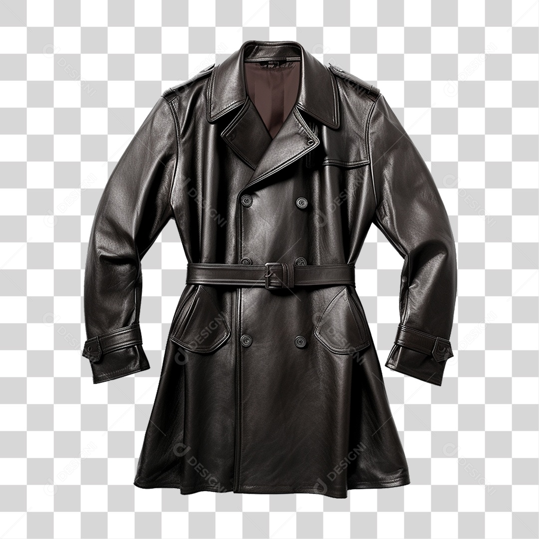 Jaqueta de Couro Moda Masculina PNG Transparente