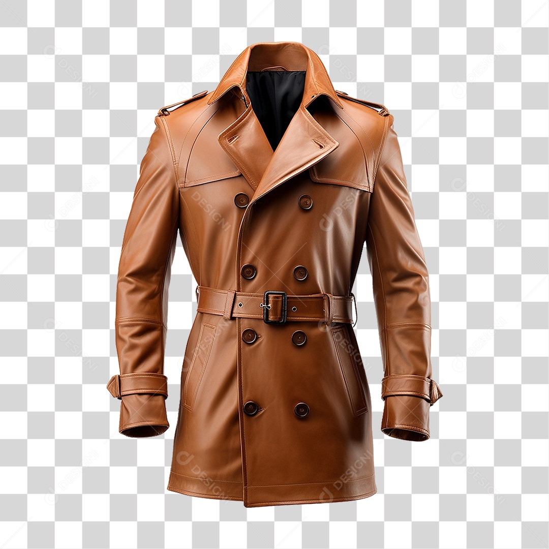 Jaqueta de Couro Moda Masculina PNG Transparente