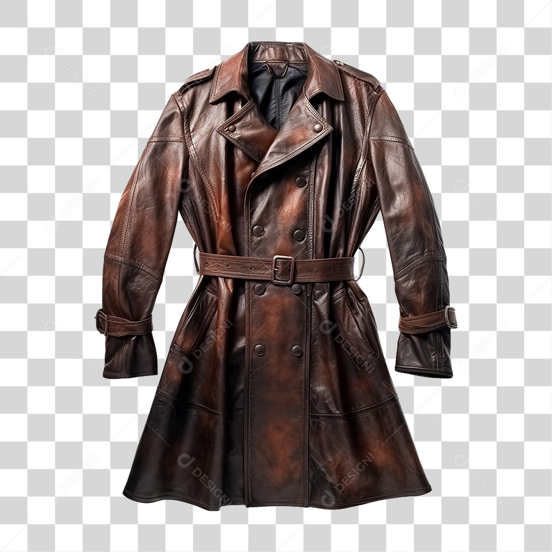 Jaqueta de Couro Moda Masculina PNG Transparente