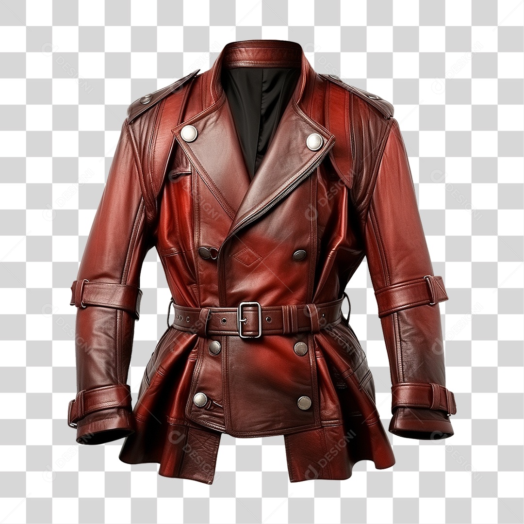 Jaqueta de Couro Moda Masculina PNG Transparente