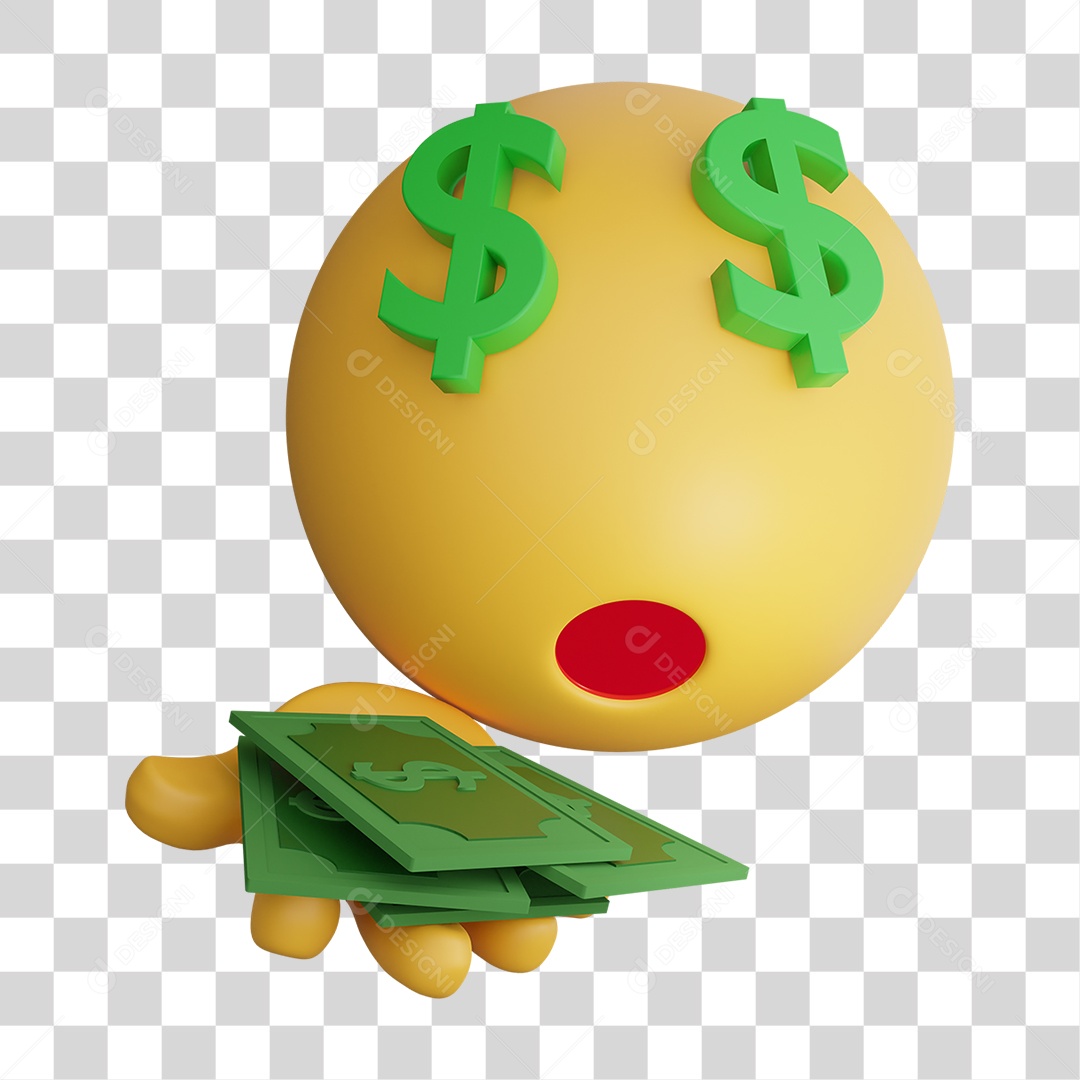 Emoji 3D Gestos Emoções PNG Transparente