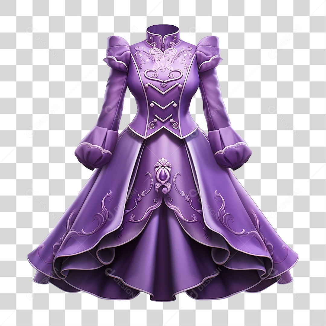 Vestido de Princesa Roupas Fantasias PNG Transparente