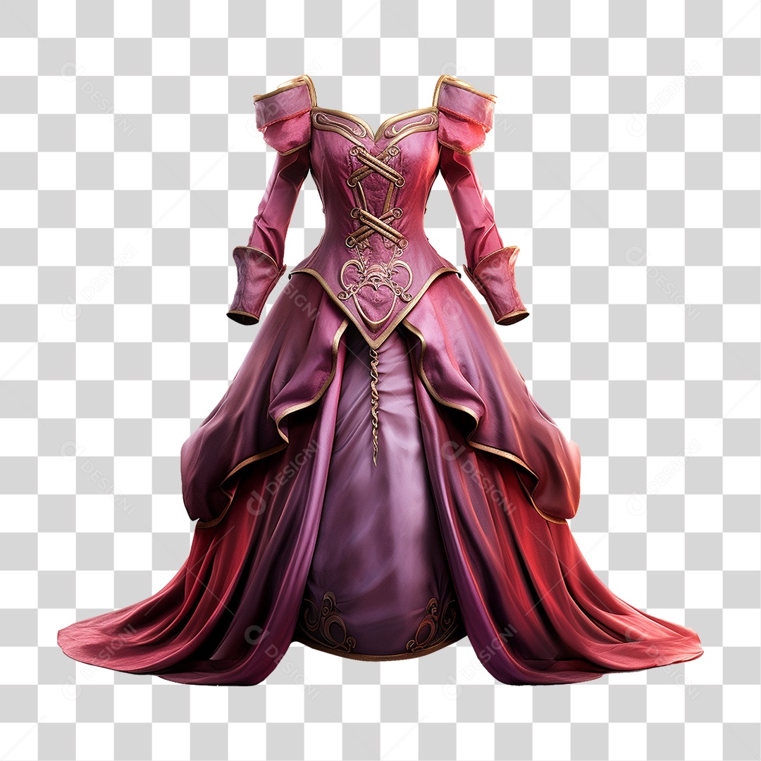 Vestido de Princesa Roupas Fantasias PNG Transparente