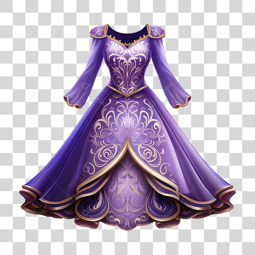 Vestido de Princesa Roupas Fantasias PNG Transparente