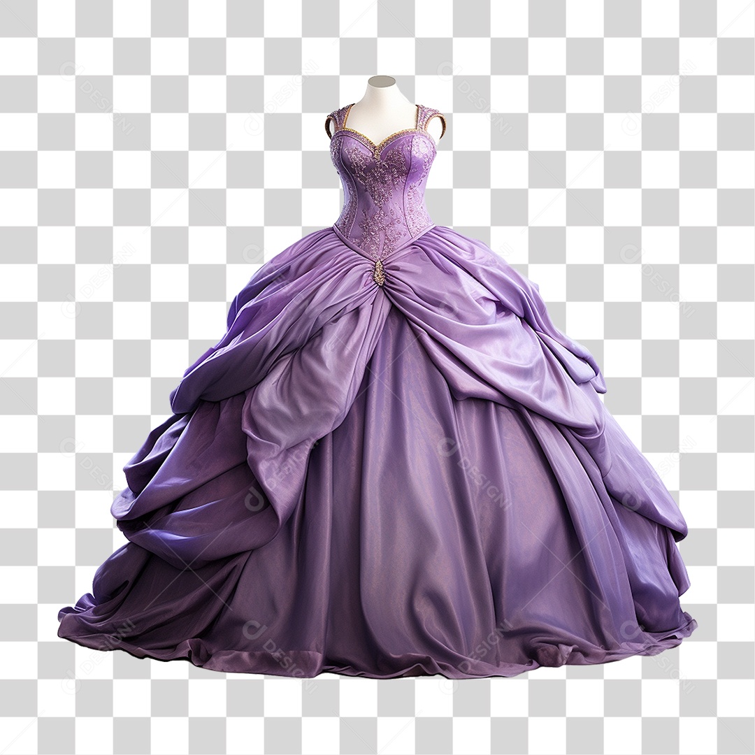 Vestido de Princesa Roupas Fantasias PNG Transparente