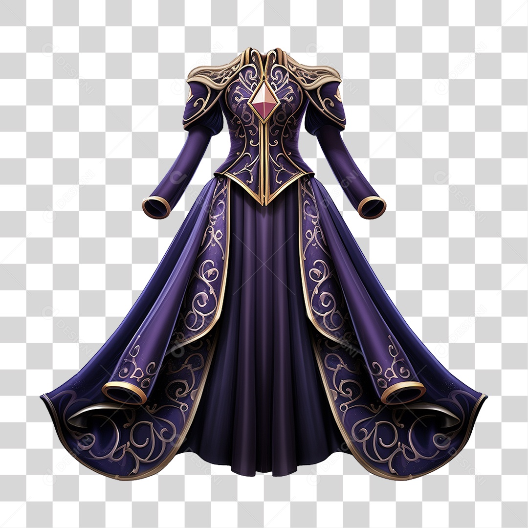 Vestido de Princesa Roupas Fantasias PNG Transparente