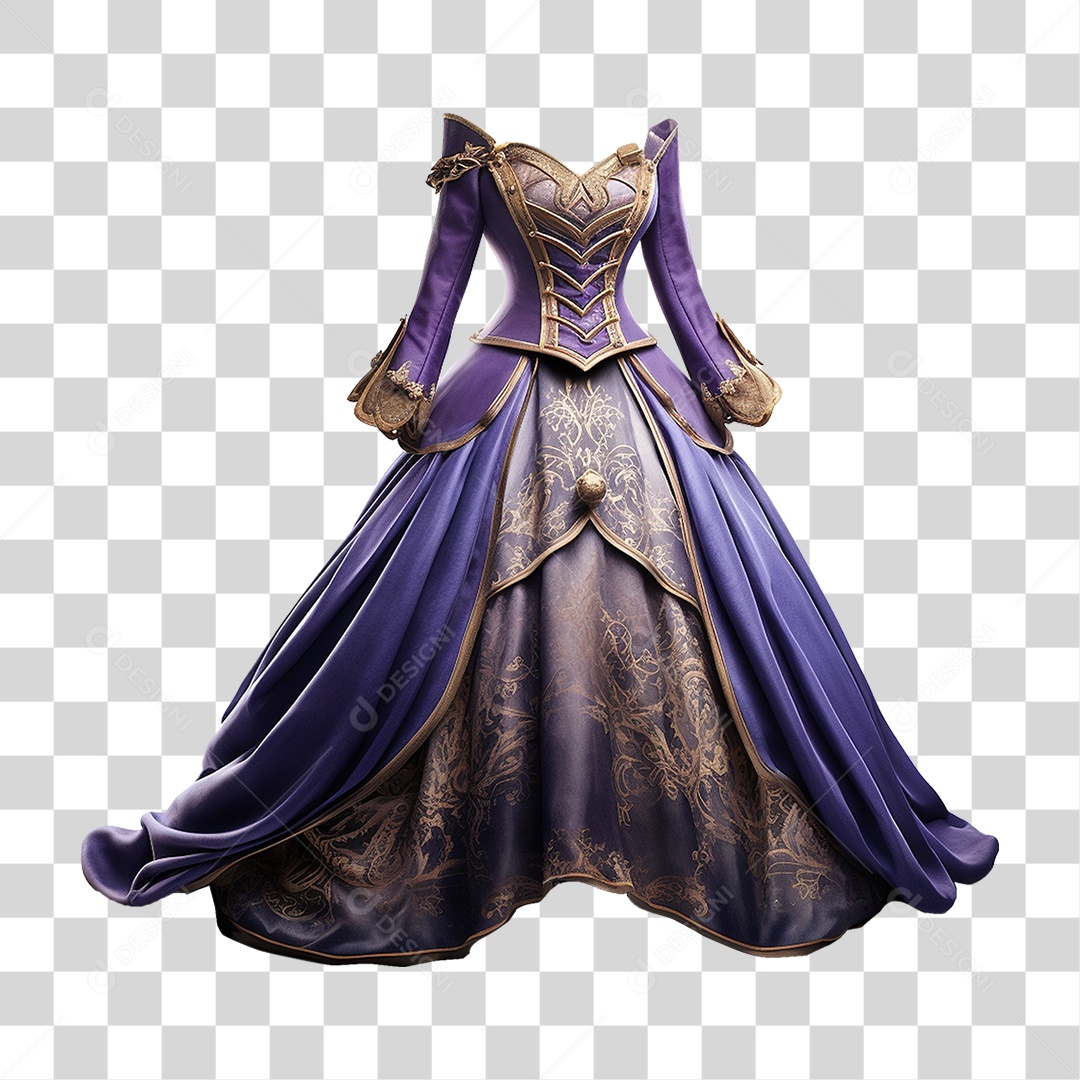 Vestido de Princesa Roupas Fantasias PNG Transparente