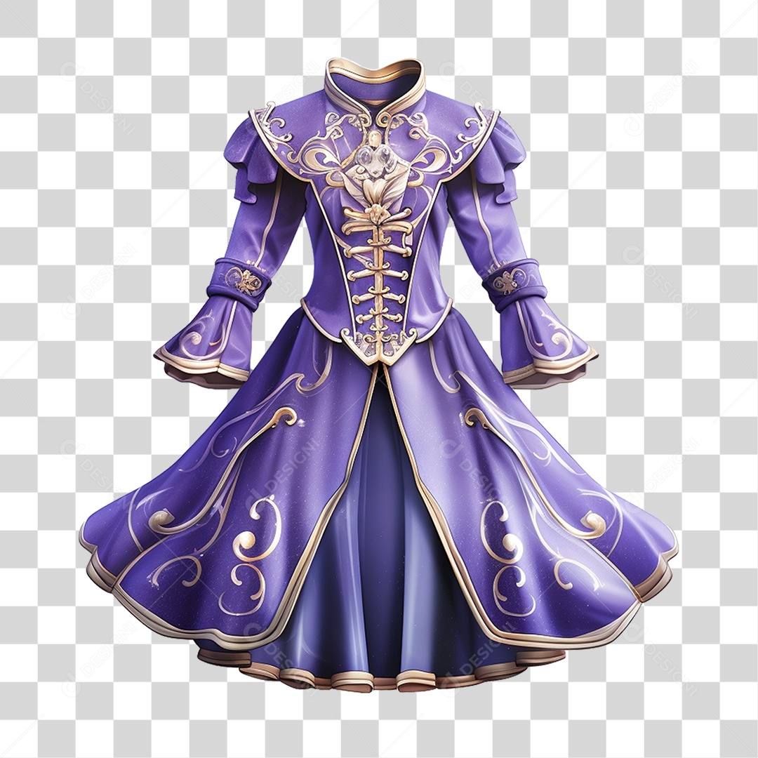 Vestido de Princesa Roupas Fantasias PNG Transparente