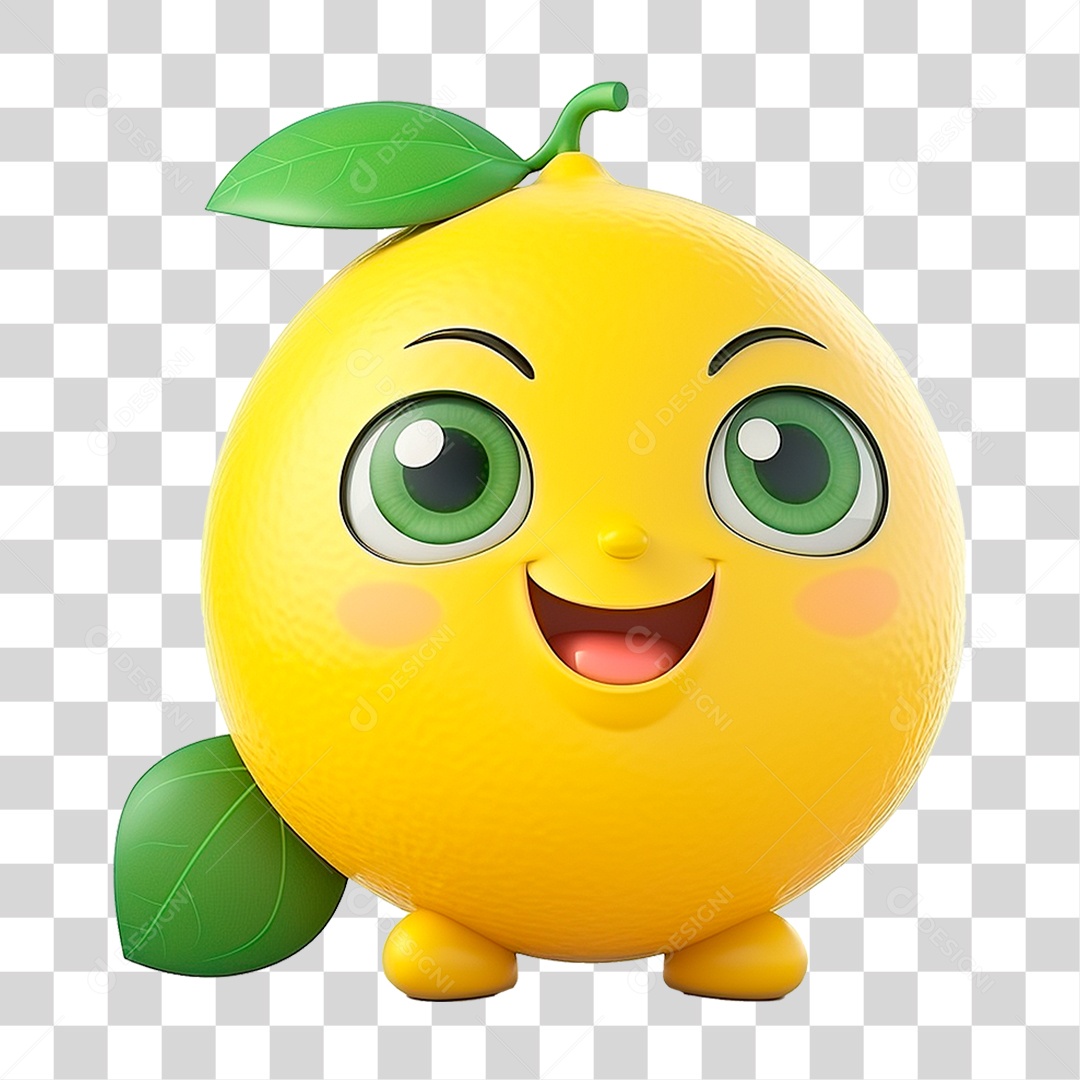Mascote Limão PNG Transparente