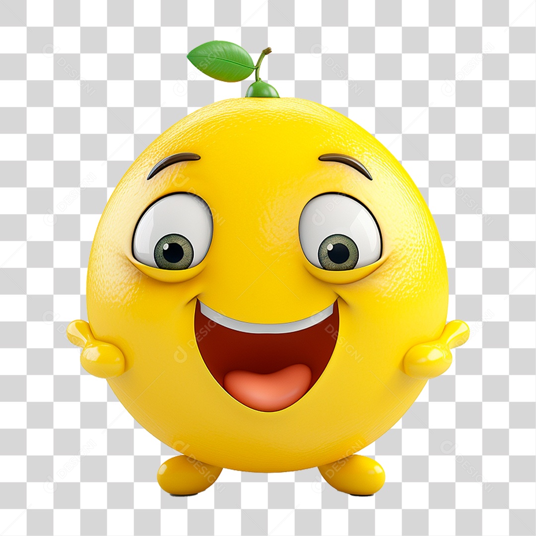 Mascote Limão PNG Transparente
