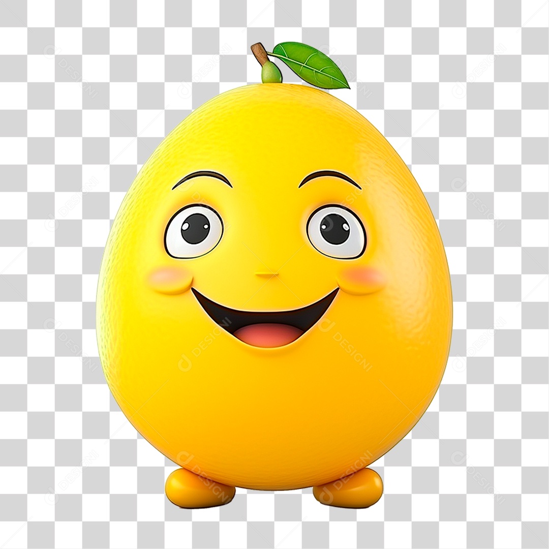 Mascote Limão PNG Transparente