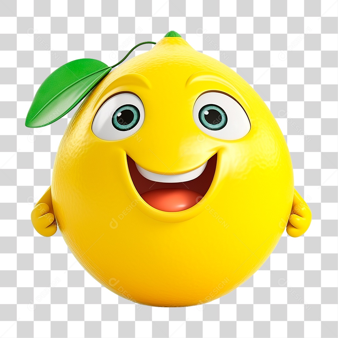 Mascote Limão PNG Transparente