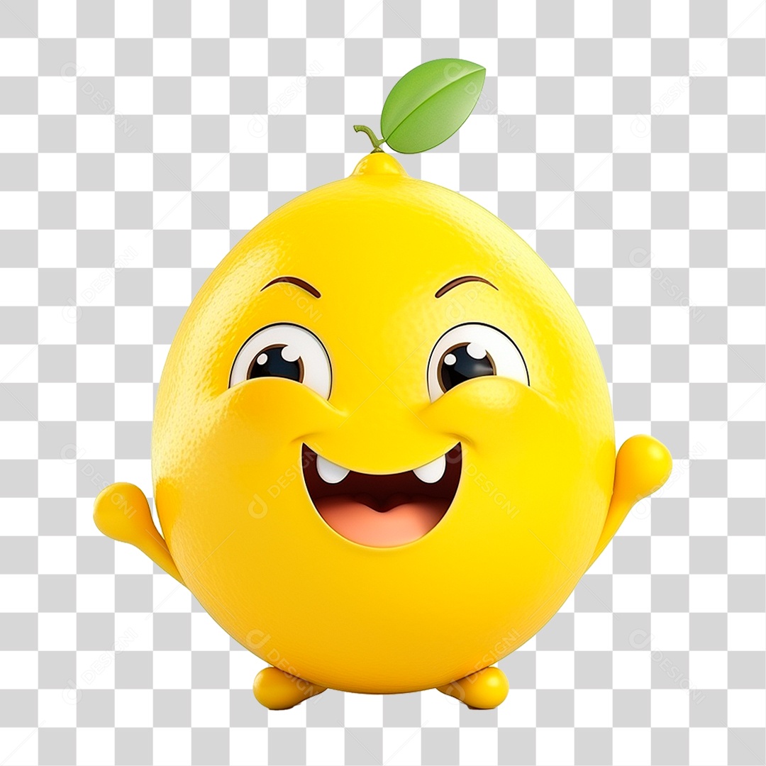 Mascote Limão PNG Transparente
