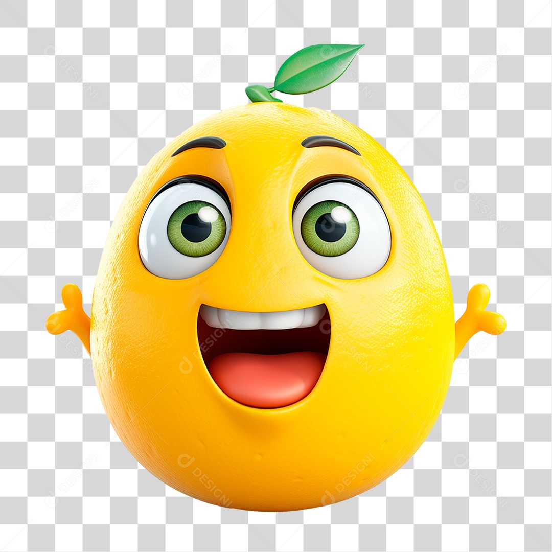 Mascote Limão PNG Transparente