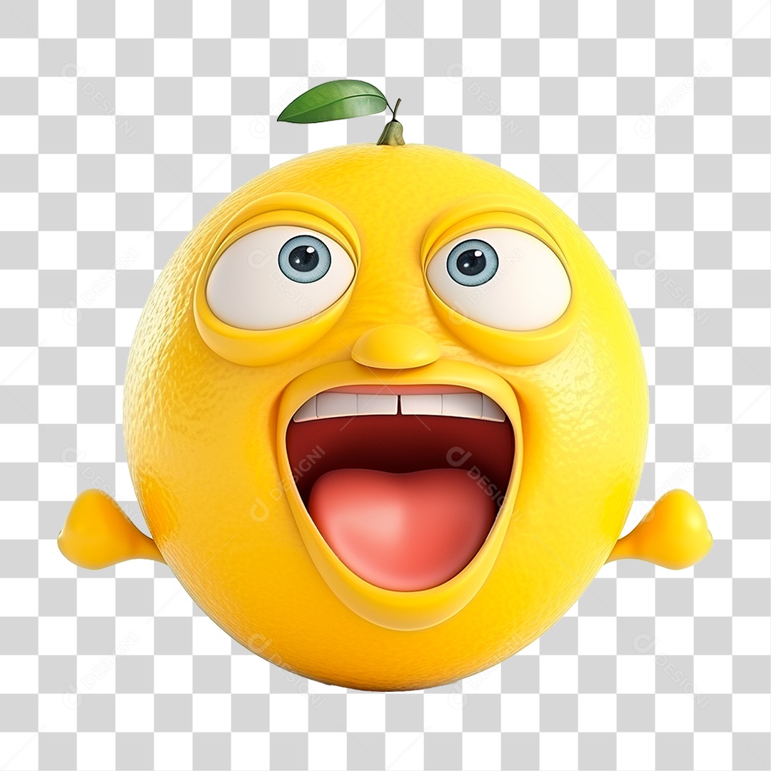 Mascote Limão PNG Transparente