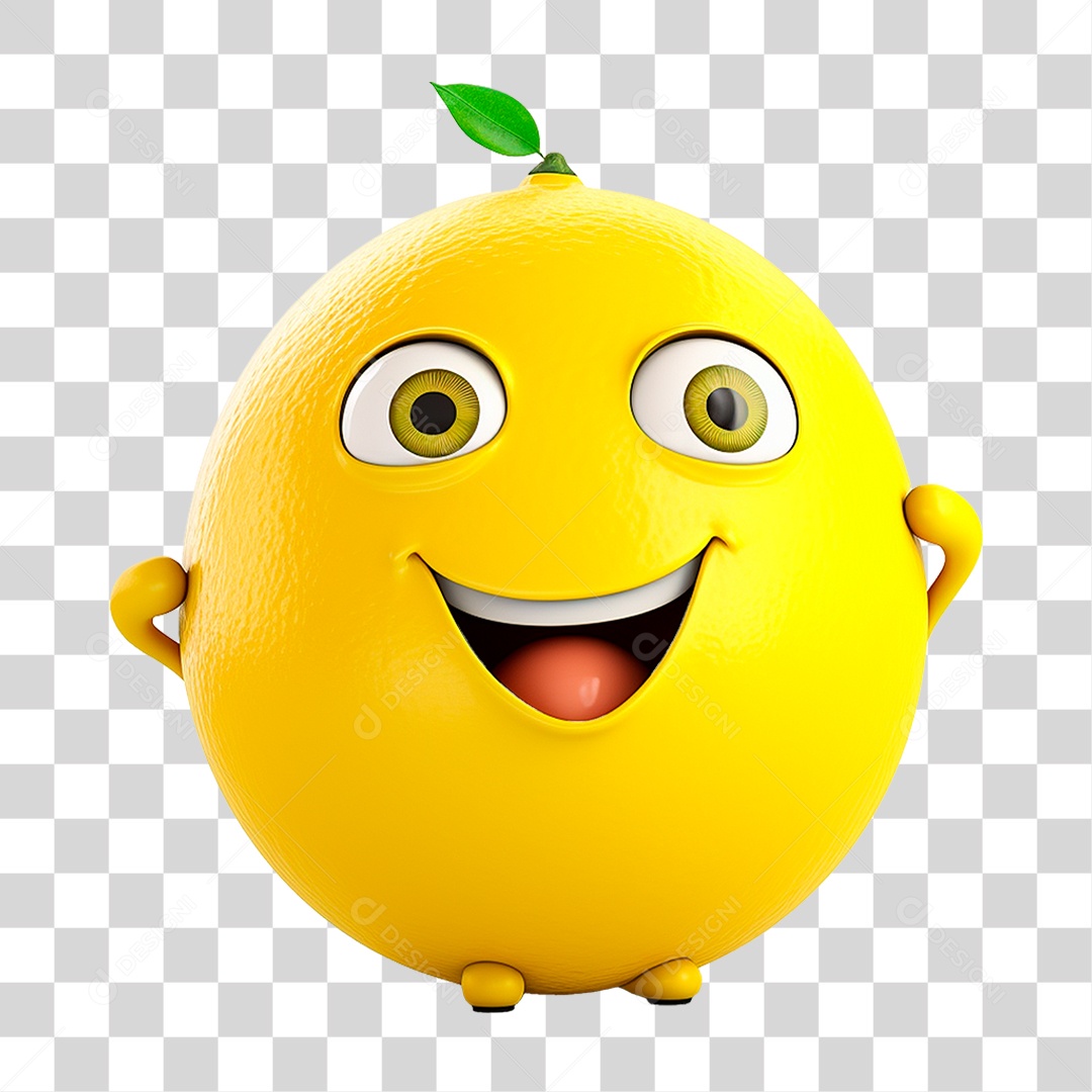 Mascote Limão PNG Transparente