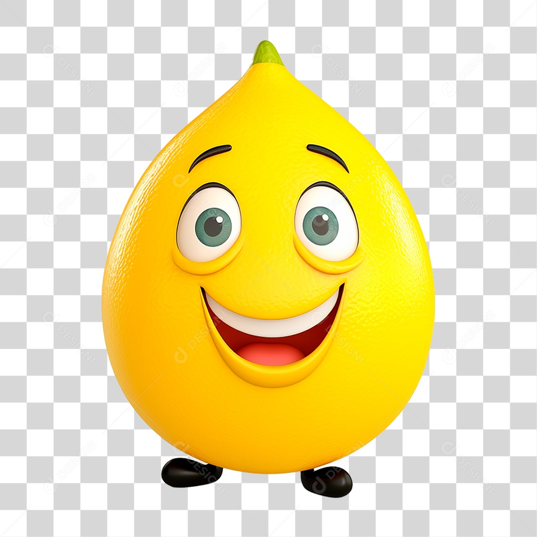 Mascote Limão PNG Transparente