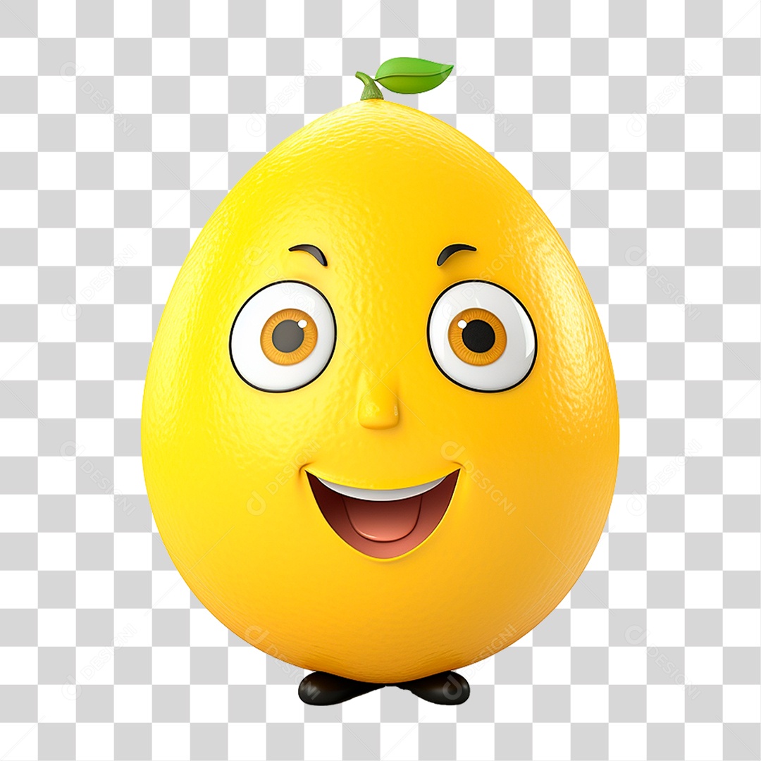 Mascote Limão PNG Transparente
