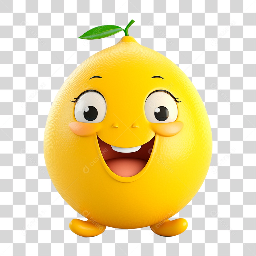 Mascote Limão PNG Transparente