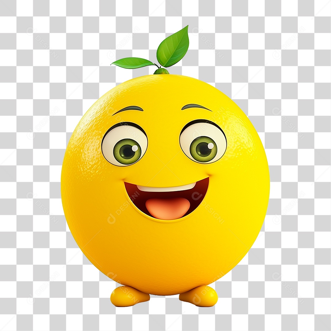 Mascote Limão PNG Transparente
