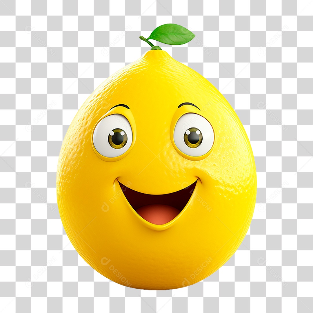 Mascote Limão PNG Transparente