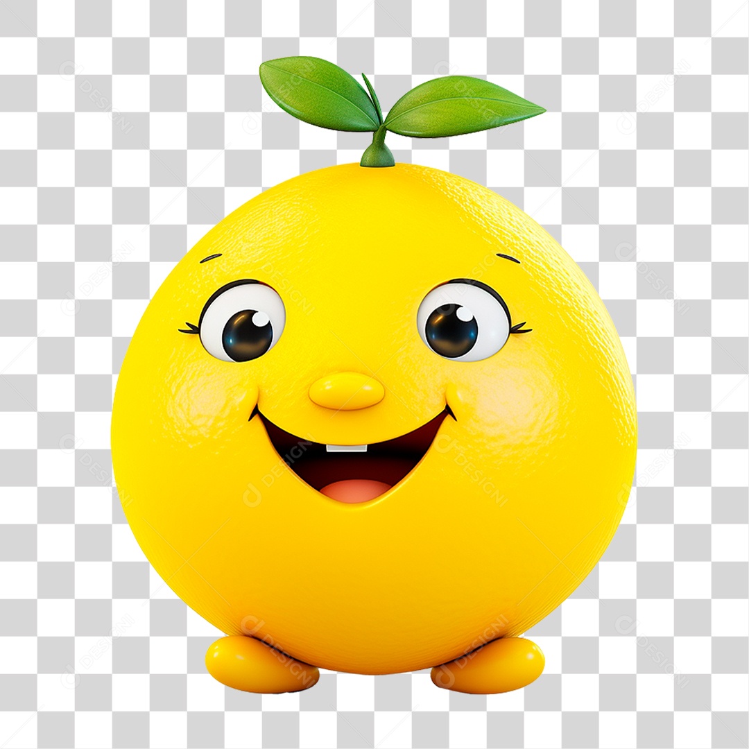 Mascote Limão PNG Transparente