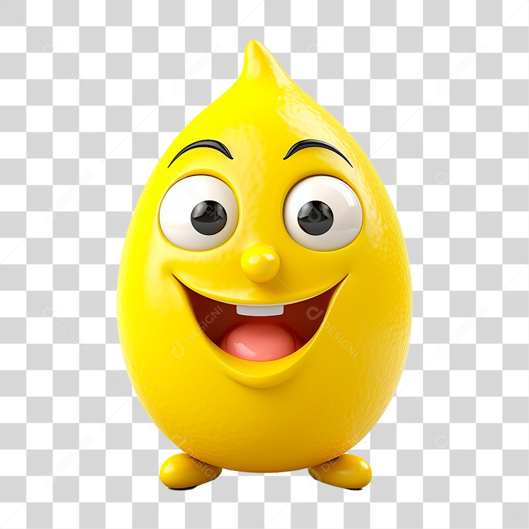 Mascote Limão PNG Transparente