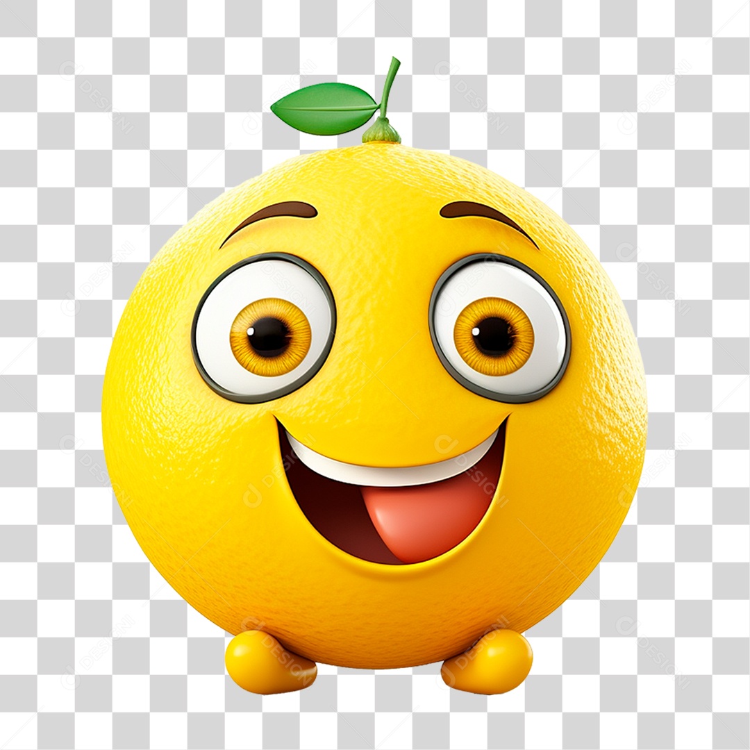 Mascote Limão PNG Transparente