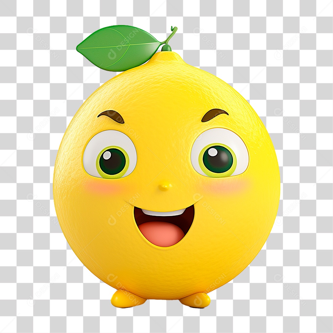 Mascote Limão PNG Transparente