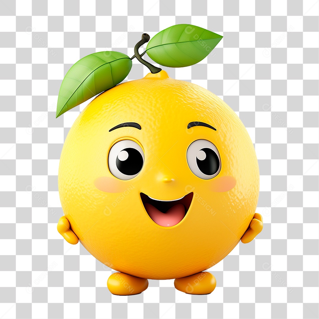 Mascote Limão PNG Transparente