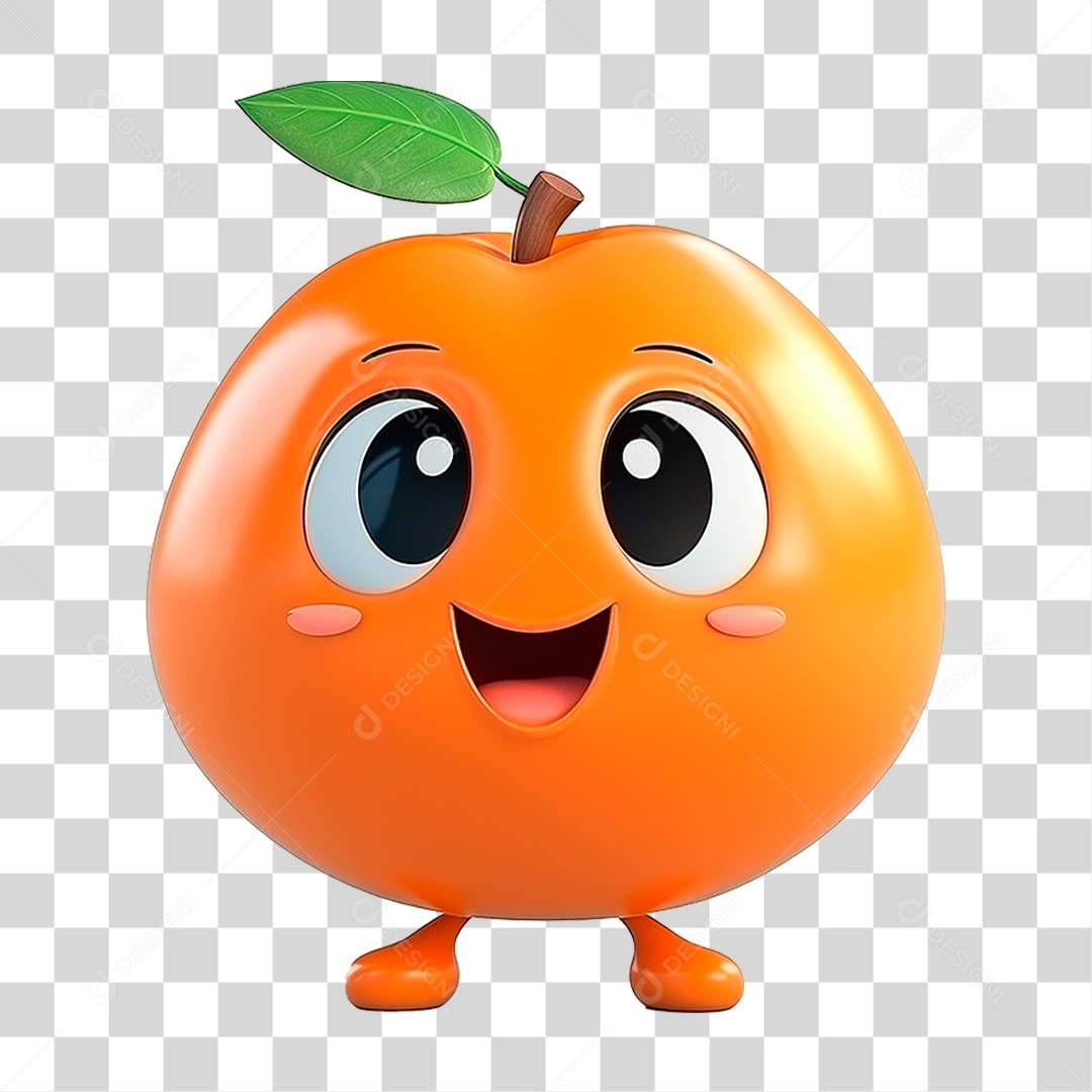 Mascote Laranja PNG Transparente