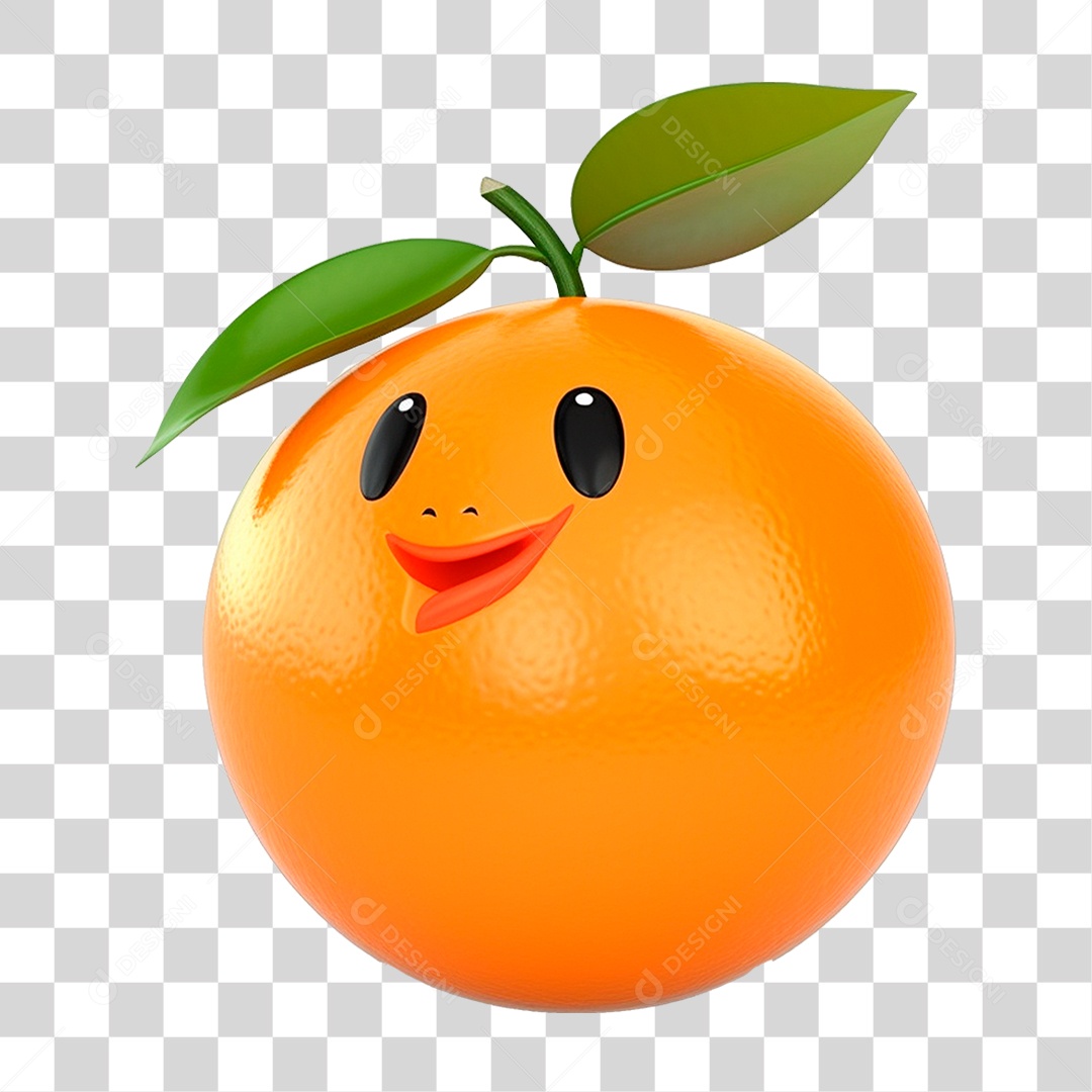 Mascote Laranja PNG Transparente