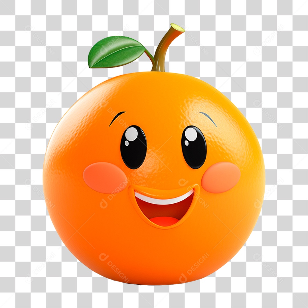 Mascote Laranja PNG Transparente