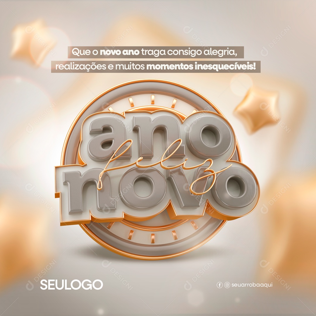 Momentos Inesquecíveis Feliz Ano Novo Social Media PSD Editável