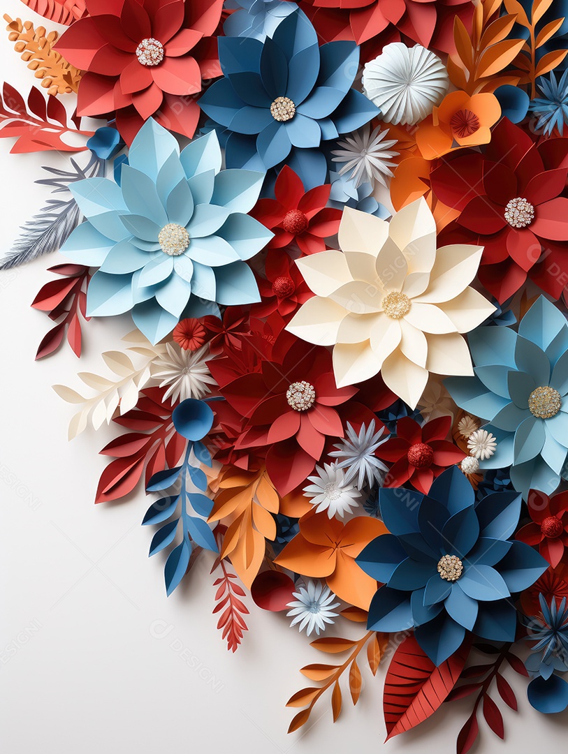 Lindas flores sobre fundo isolado