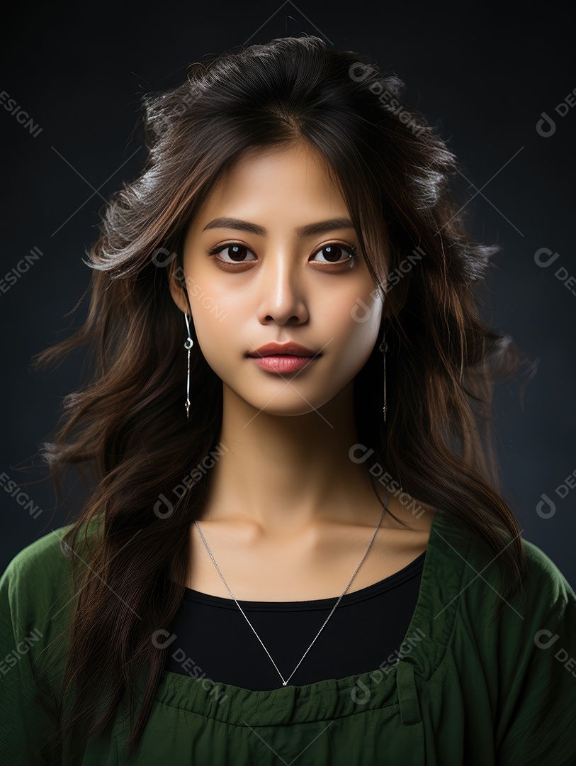 Linda mulher jovem sobre fundo isolado