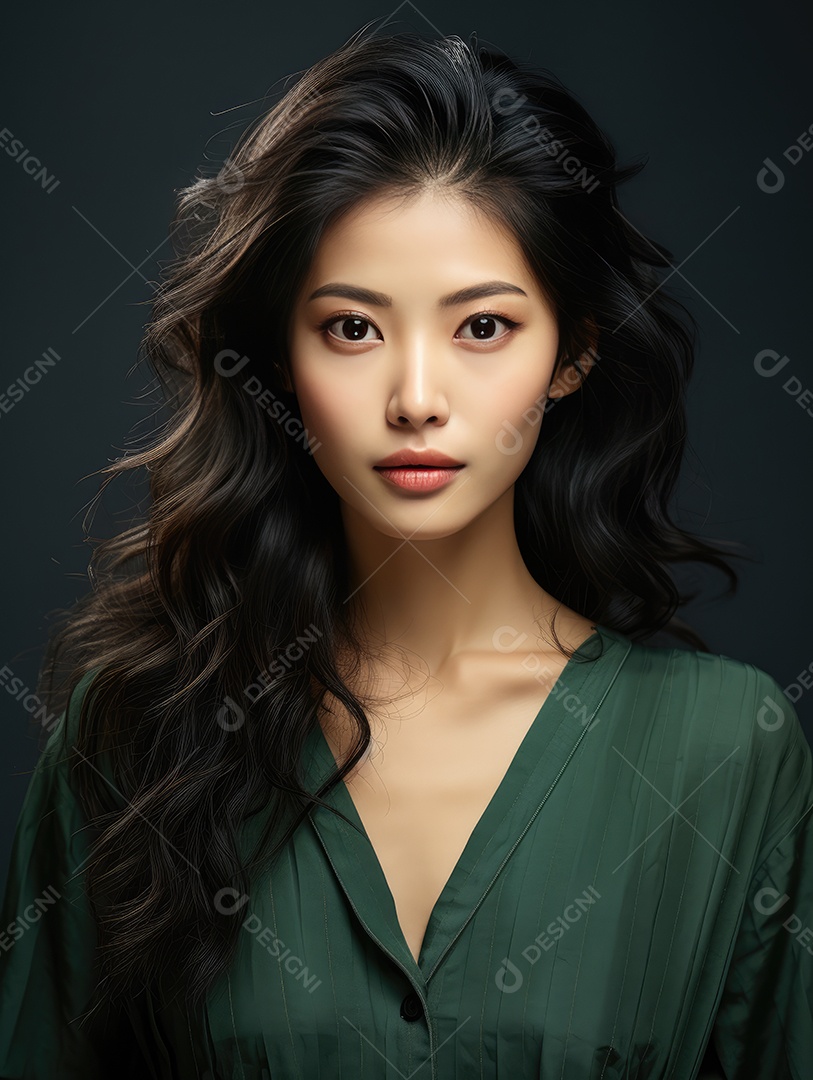 Linda mulher jovem sobre fundo isolado