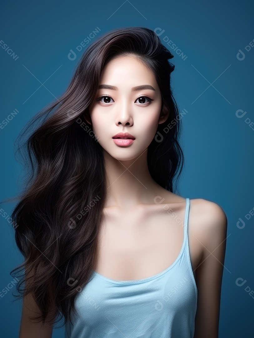 Linda mulher jovem sobre fundo isolado