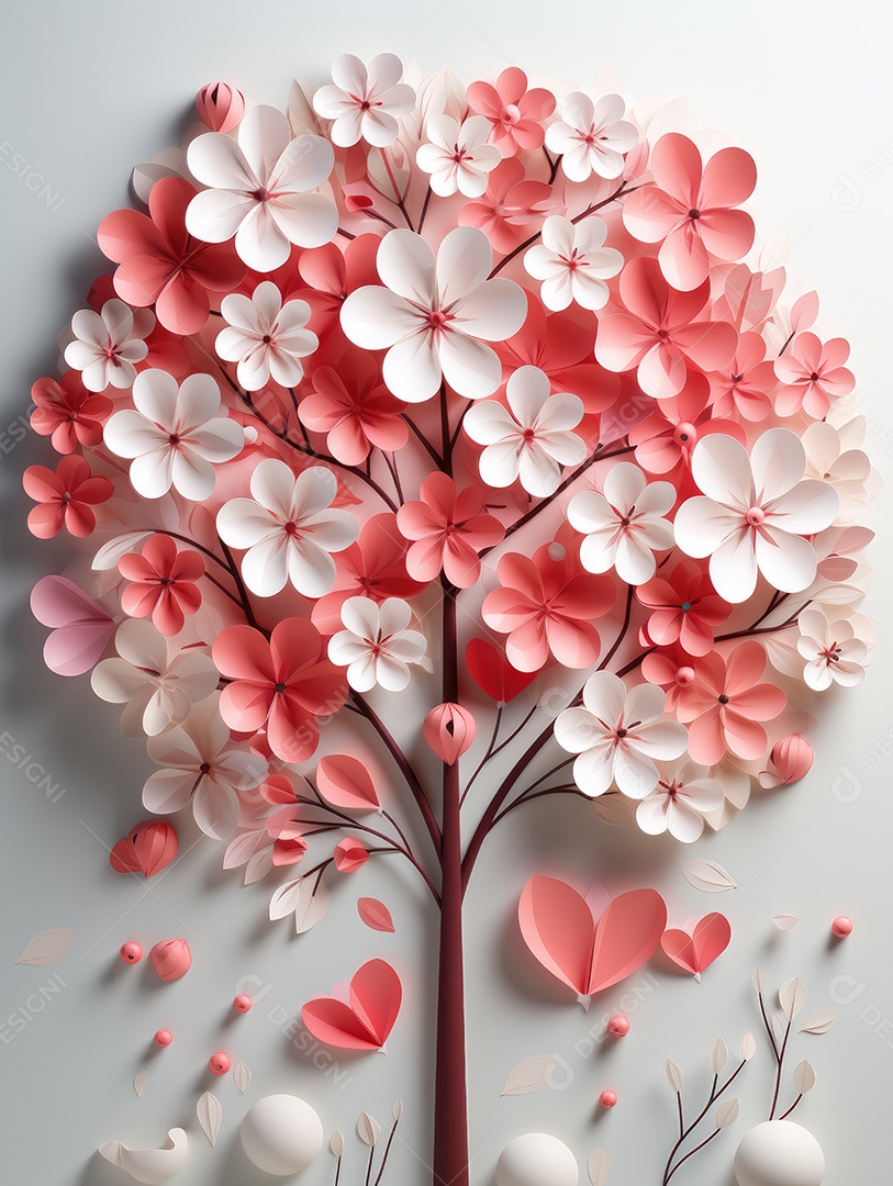 Corte de papel de Feliz Dia dos Namorados, coração com formato de coração de papel origami em fundo de cor pastel para cartão de felicitações, banner, pôster, site de cabeçalhos.