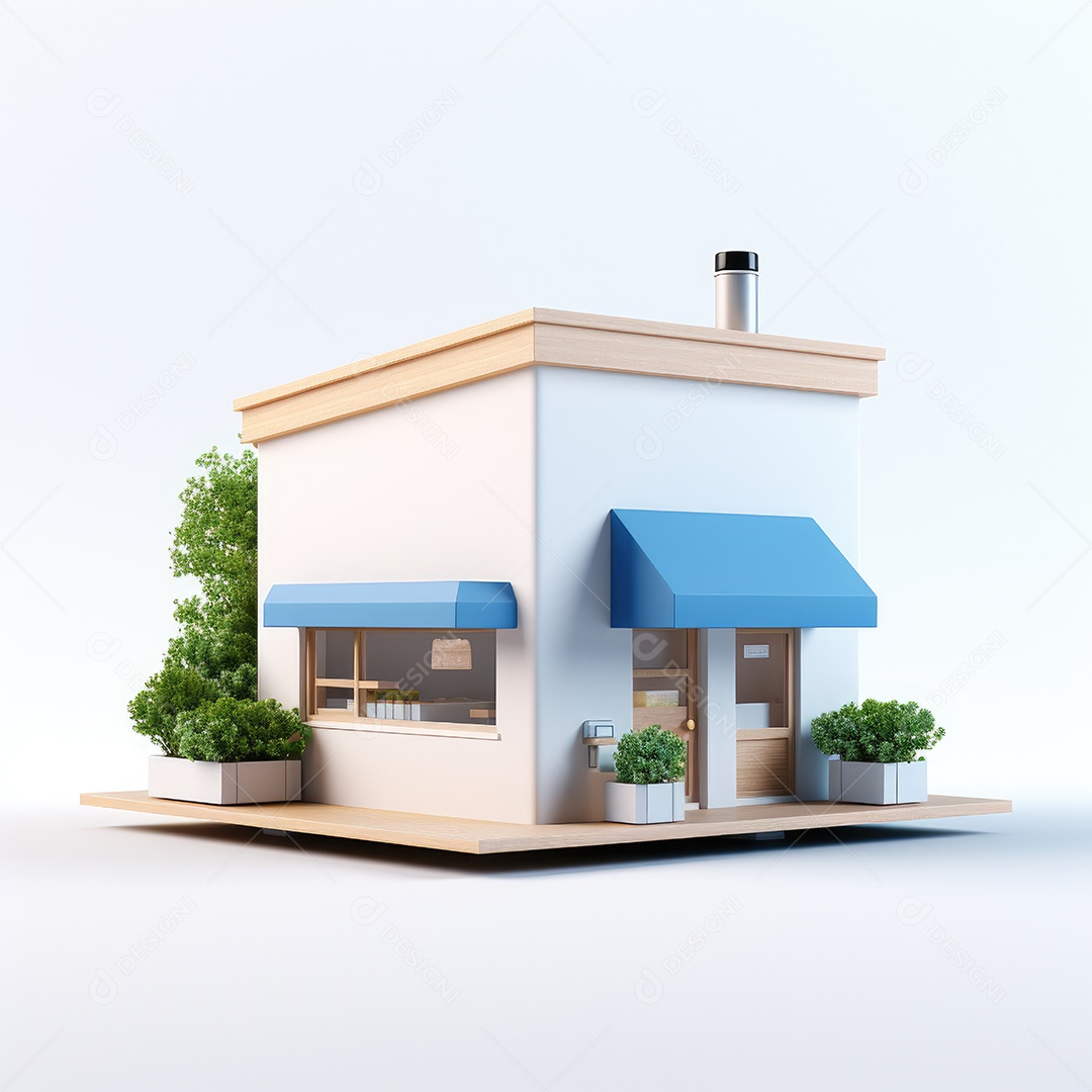 Um pequeno edifício comercial, edifício comercial. Aluguel ou venda de loja.