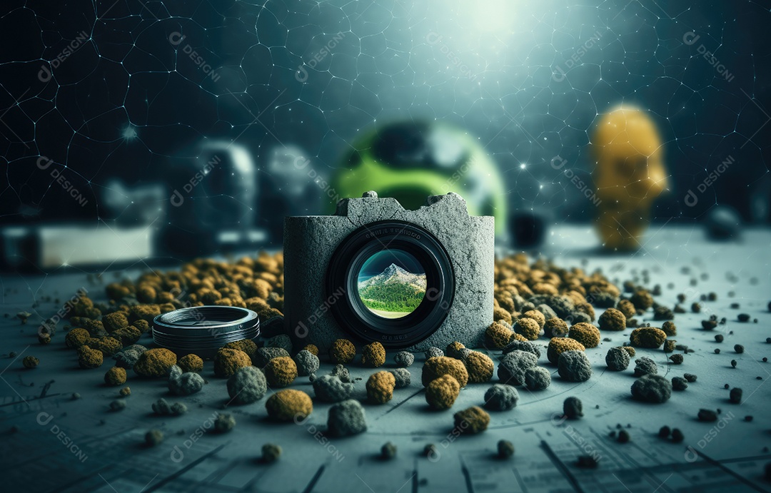 O globo verde com ícones de economia circular, economia para o crescimento futuro dos negócios e meio ambiente sustentável